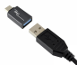 Preview: DINIC Adapter, USB C Stecker auf USB A Buchse, 3 Stück Alu, space grey